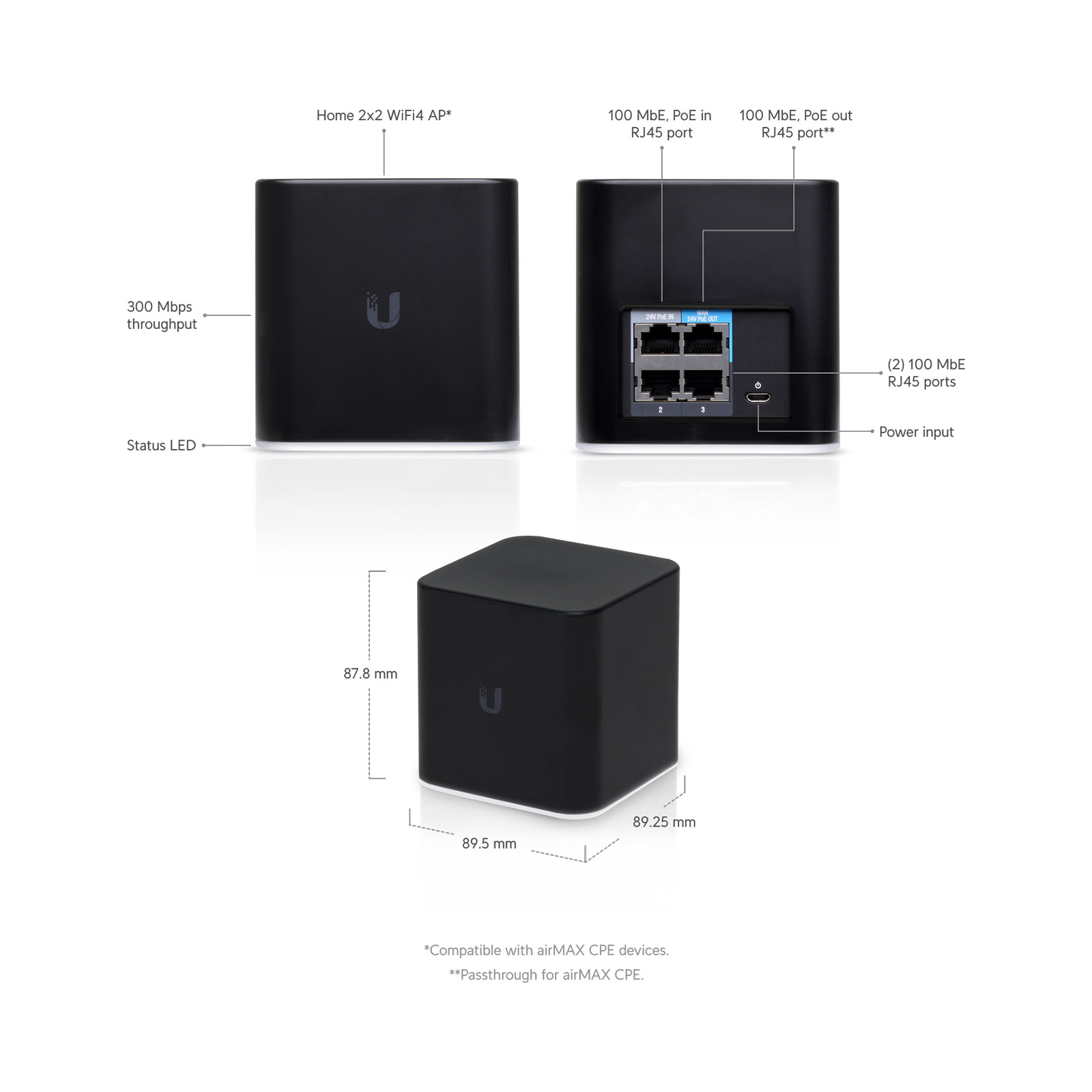 Ubiquiti ACB-ISP airCube ISP, airMAX Home Wi-Fi Access Point Ubiquiti ACB-ISP airCube ISP, airMAX Home Wi-Fi Access Point