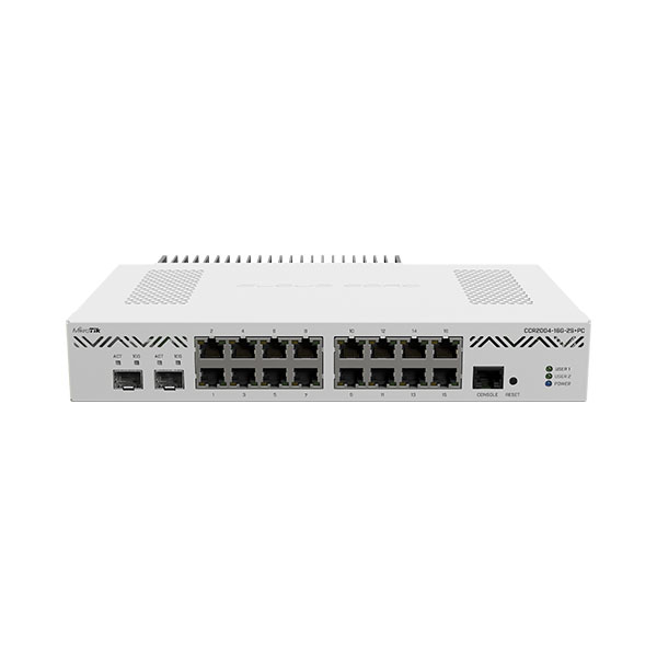 MikroTik CCR2004-16G-2S+PC Cloud Core Router, 16x Gigabit LAN, 2xSFP+, RouterOS L6