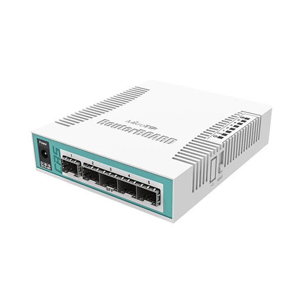 MikroTik CRS106-1C-5S 400MHz CPU, 128MB RAM, 5xSFP, RouterOS L5
