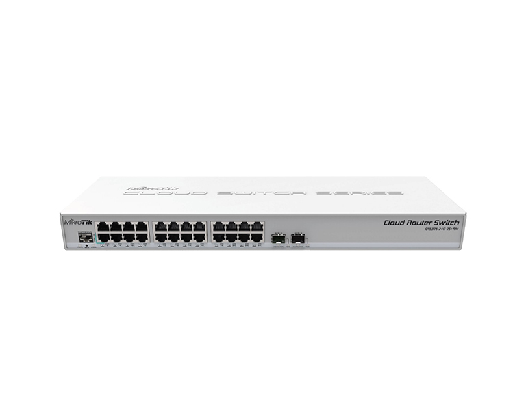 MikroTik CRS326-24G-2S+RM 800MHz CPU, 24xGLAN, 2xSFP+, RouterOS L5