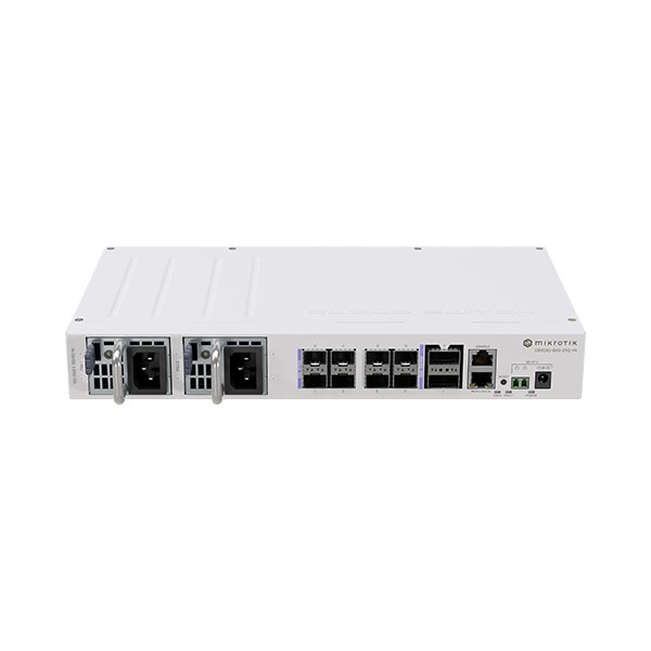 MikroTik CRS510-8XS-2XQ-IN Cloud Router Switch, 2x100 Gigabit QSFP28 ports, 8x25 Gigabit SFP28 ports, RouterOS L5