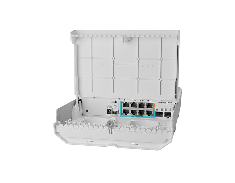 MikroTik CSS610-1Gi-7R-2S+OUT netPower Lite 7R reverse PoE switch