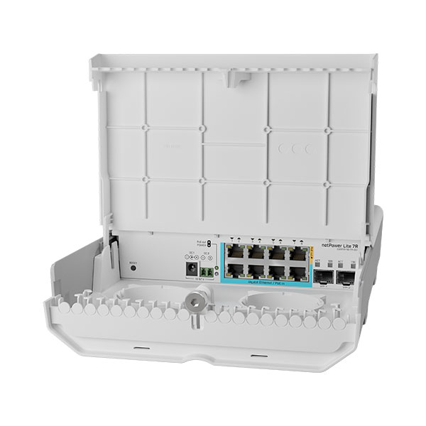 MikroTik CSS610-1Gi-7R-2S+OUT netPower Lite 7R reverse PoE switch