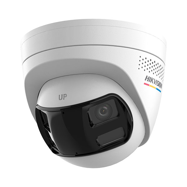 Hikvision DS-2CD1367G2HP-LIUF/SL-2.8, 6 MP Dual Lens Stiched Wide Angle ColorVu, Smart Hybrid Light Fixed Turret IP Camera (2.8mm)