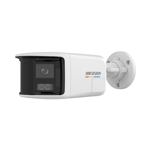 Hikvision DS-2CD1T67G2HP-LIUF/SL-2.8, 6 MP Dual Lens Stitched Wide Angle ColorVu, Smart Hybrid Light Fixed Bullet IP Camera (2.8mm)