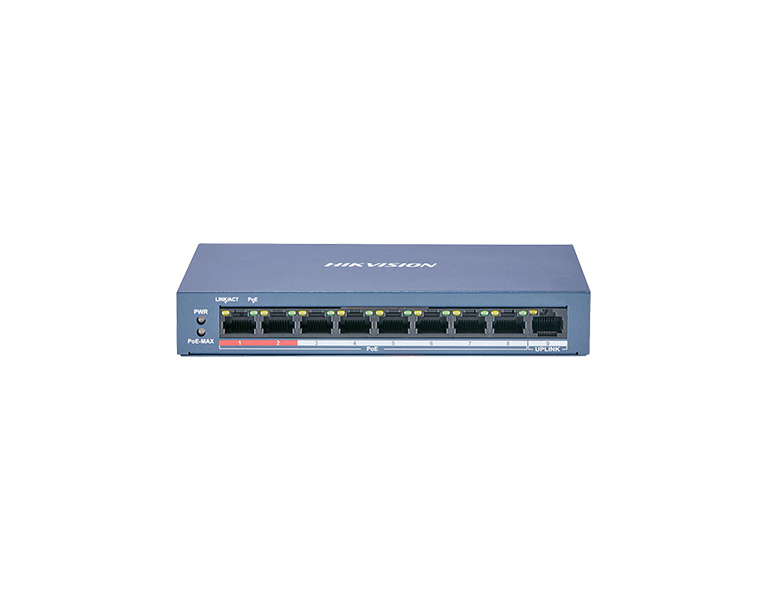 Hikvision DS-3E0109P-E/M(B) 8-Port 100 Mbps Long-Range Unmanaged PoE Switch
