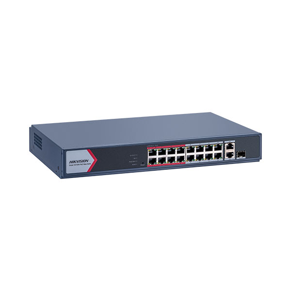 Hikvision DS-3E1318P-EI/M, 16 Port Fast Ethernet Smart PoE Switch