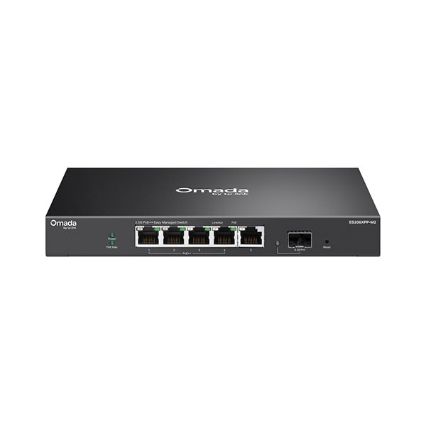 TP-LINK ES206XPP-M2 V1 Omada 5-PORT 2.5G Base-T and 1-Port 10G SFP+ Easy Managed Switch with 4-Port PoE++