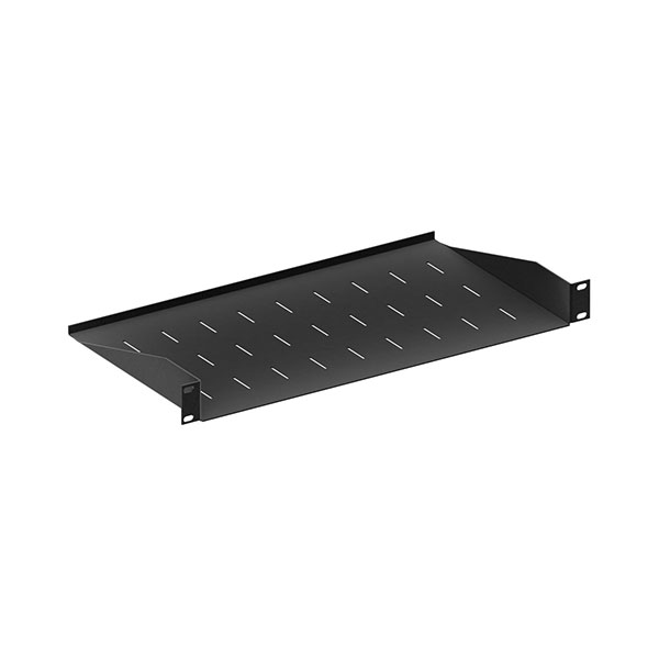 Masterlan FS-A1-250-B fixed perforated shelf, 1U, 19", depth 250mm, black
