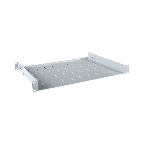 Masterlan FS-A1-350-G fixed perforated shelf, 1U, 19", depth 350mm, grey