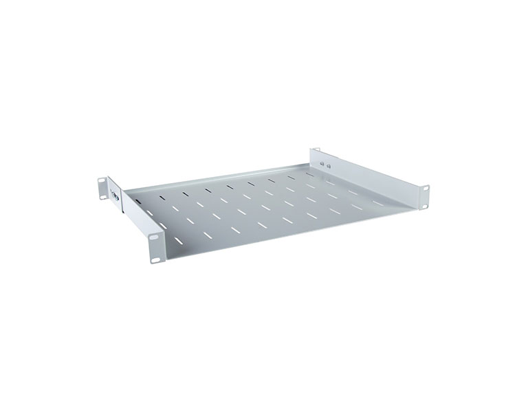 Masterlan FS-A1-350-G fixed perforated shelf, 1U, 19", depth 350mm, grey