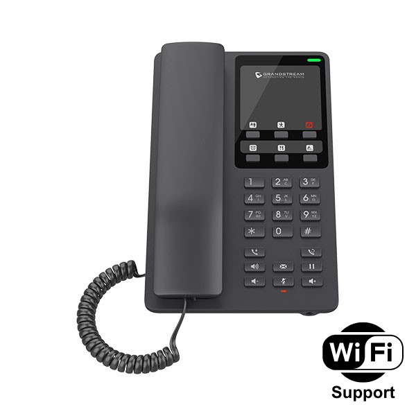 Grandstream GHP621W WiFi IP Hotel Phone (NO SCREEN) - Black