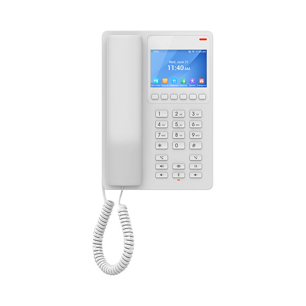 Grandstream GHP630 Compact Hotel Phone with color LCD - White