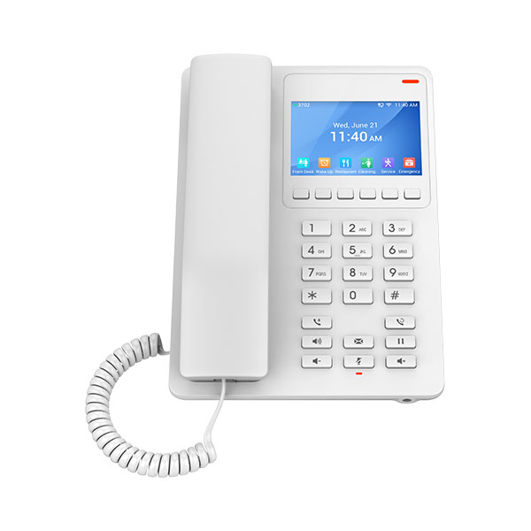 Grandstream GHP630W Compact Hotel Phone With Color LCD - White