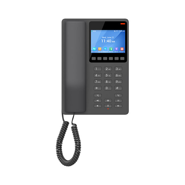 Grandstream GHP631 Compact Hotel Phone with color LCD - Black