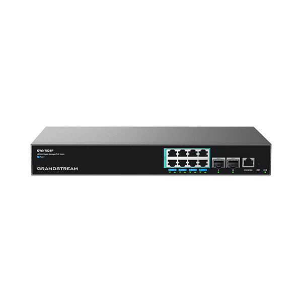 Grandstream GWN7821P 8-Port Multi-Gigabit L3 Managed PoE Switch