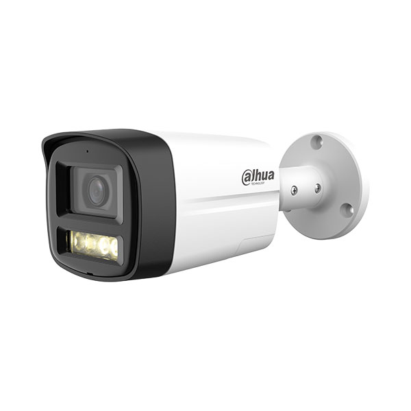 DAHUA HAC-HFW1200TLM-IL-T-0280B-DIP 2MP Smart Dual Light HDCVI Two-Way Talk Fixed-Focal Bullet Camera