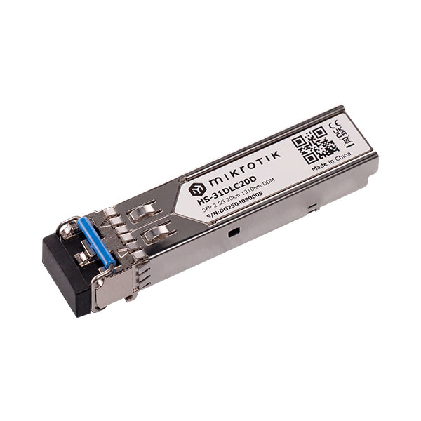 MikroTik HS-31DLC20D SFP OPTICAL MODULE, Single-Mode, 20km, 2.5G, 1310nm