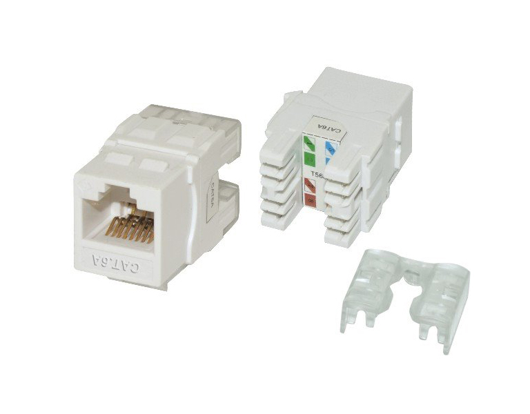 Masterlan LY-KJ6A-15 keystone UTP Cat.6a, white (for sockets and patchpanels)
