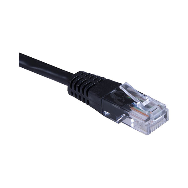 Masterlan PCU5E-05BK-MS patch cable UTP, Cat5e, 0.5m, black