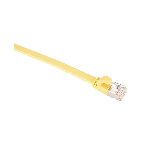 Masterlan PCU6A-F-1YW-MSC patch cable U/FTP, flat, Cat6A, 1m, yellow