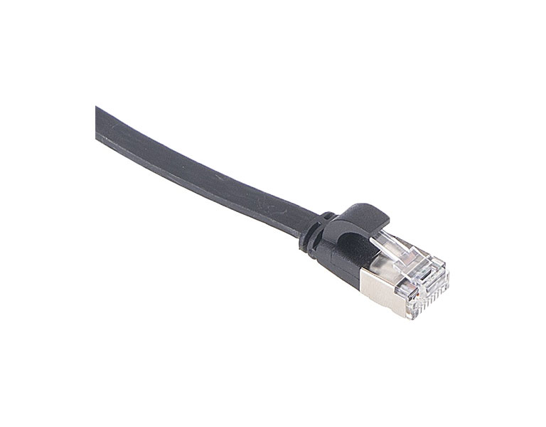 Masterlan PCU6A-F-1BK-MSC patch cable U/FTP, flat, Cat6A, 1m, black