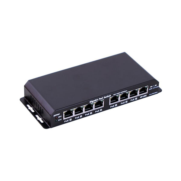 MaxLink POESG-8-7P 8 ports switch 10/100/1000 Mbps with 7 PoE ports and power adapter