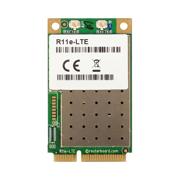 MikroTik R11e-LTE 2G/3G/4G/LTE miniPCI-e card, 2x uFL connectors