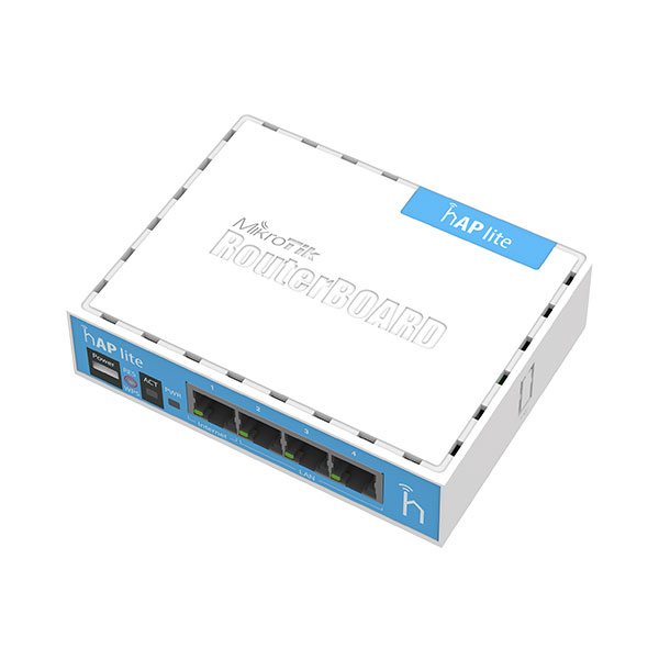 MikroTik RB941-2nD, hAP lite classic, 32MB RAM, 4xLAN, 2.4GHz, RouterOS L4