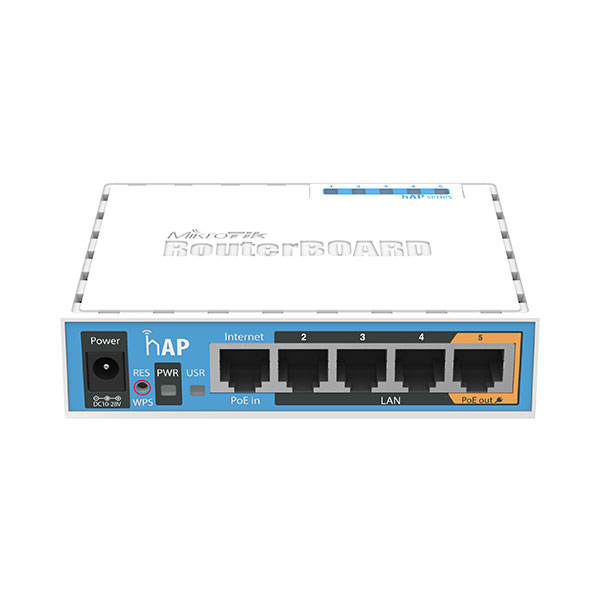 MikroTik RB951Ui-2nD, hAP, 650MHz, 5x LAN, 2.4GHz, USB, RouterOS L4