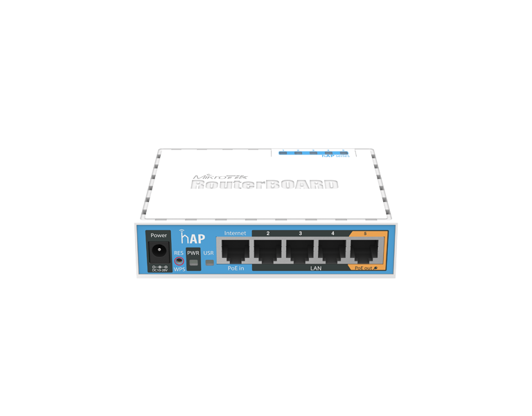 MikroTik RB951Ui-2nD, hAP, 650MHz, 5x LAN, 2.4GHz, USB, RouterOS L4