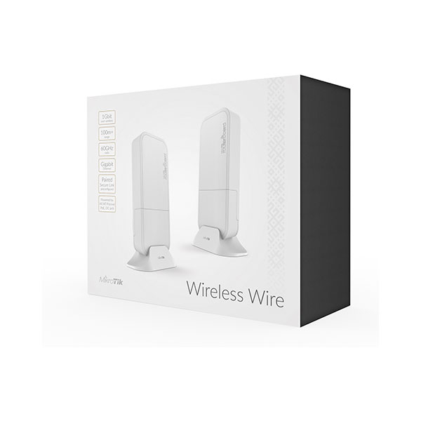 MikroTik RBwAPG-60ad kit Wireless Wire, 60GHz, 1x GLAN, RouterOS L3
