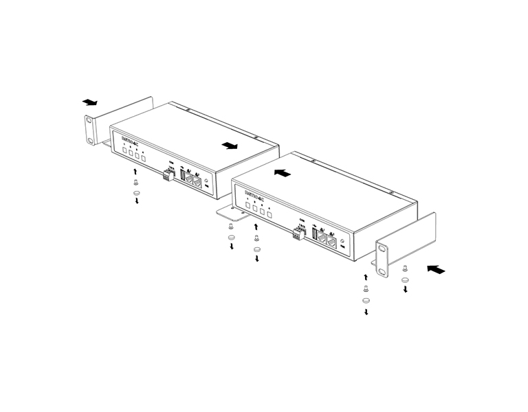 Netio RM2 2x4C Metal brackets
