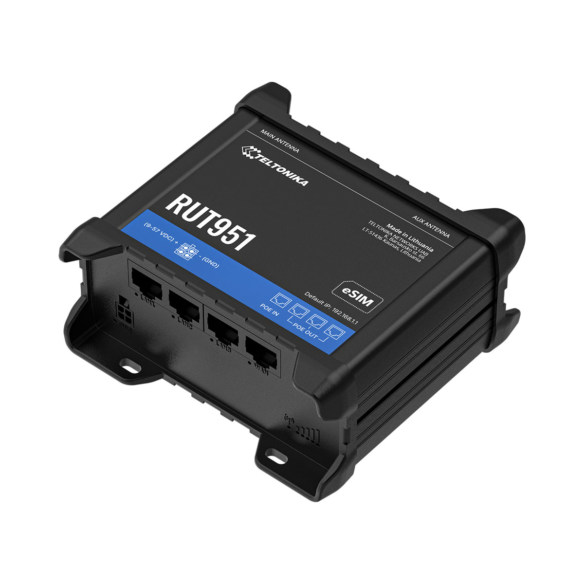 Teltonika RUT951 POE+ Industrial Cellular Router Without PSU Teltonika RUT951 POE+ Industrial Cellular Router Without PSU