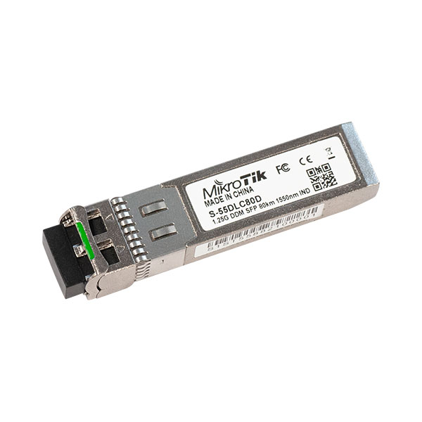MikroTik S-55DLC80D SFP module SM, 80km, 1.25G, 1550nm, 2x LC connector