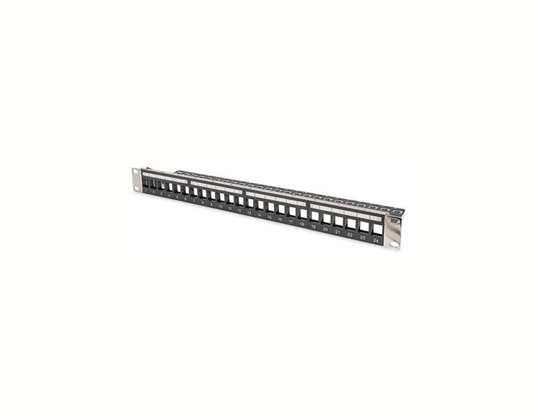 Digitus DN-91411-LF Modular Patch panel 19", 1U, 24 ports, shielded, black