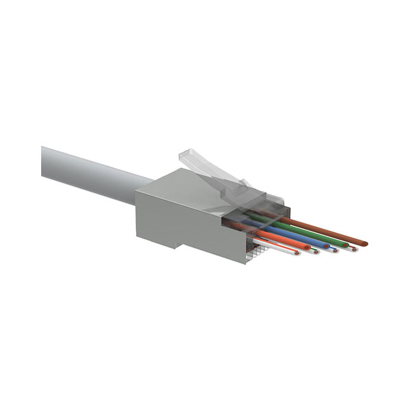 Solarix SXRJ45-5E-STP-EASY universal EASY connector RJ45 CAT5E STP 8p8c, pass-through