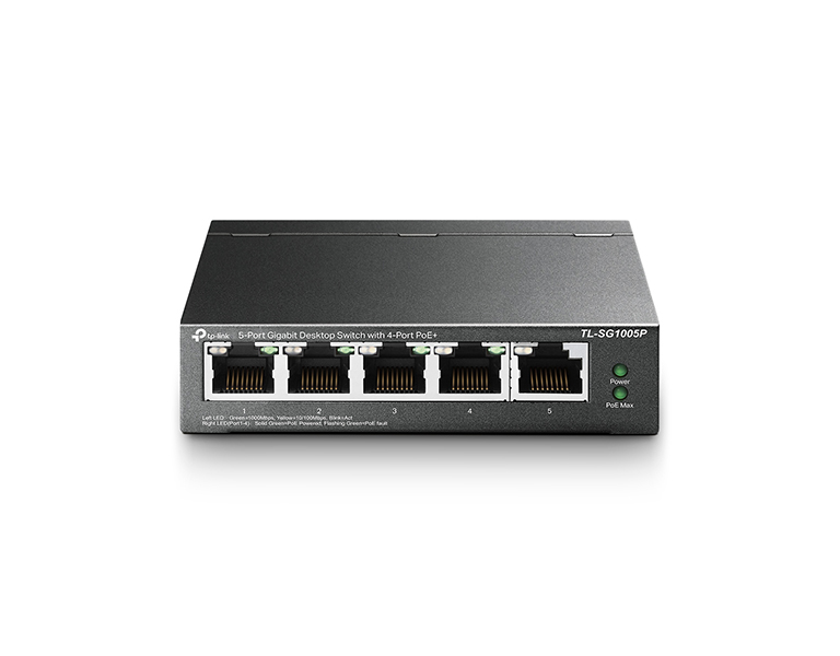 TP-LINK TL-SG1005P V5 5-Port Gigabit Desktop Switch with 4-Port PoE+