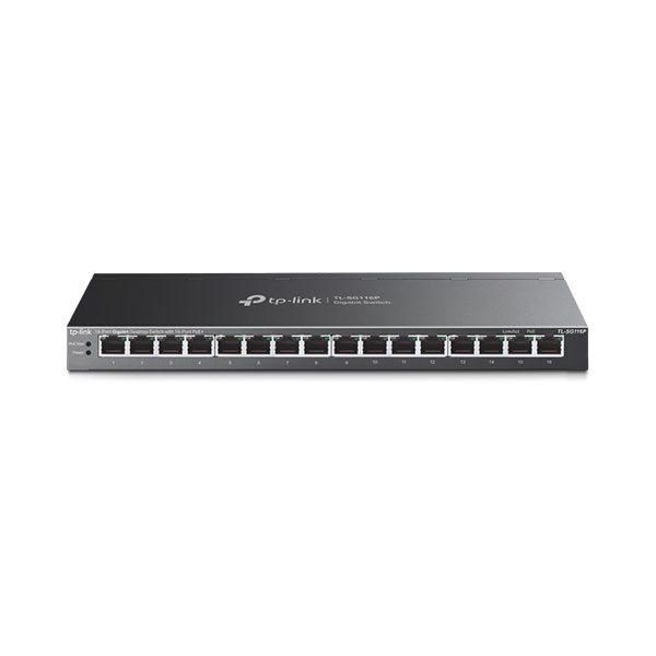 TP-LINK TL-SG116P V1 16-Port Gigabit Desktop Switch with 16-Port PoE+