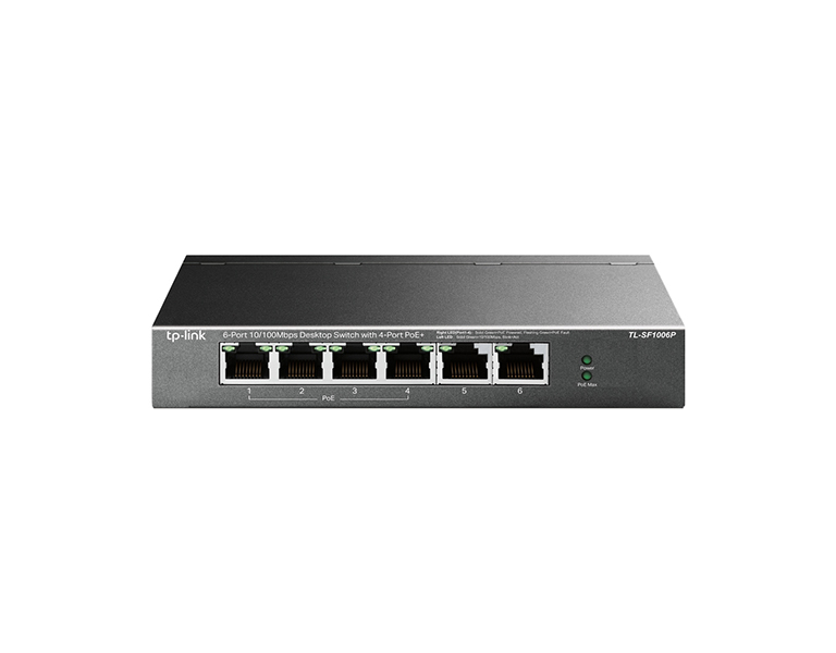 TP-LINK TL-SF1006P V3 6-Port 10/100Mbps Desktop Switch with 4-Port PoE+