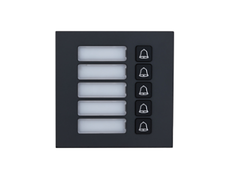 Dahua VTO4202FB-MB5 Five-Button module for 2-Wire IP modular apartment door station, Black