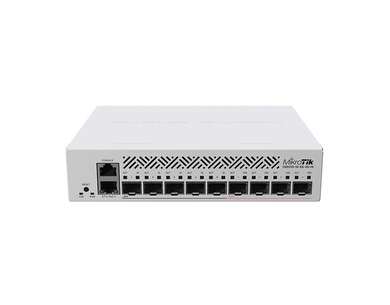 MikroTik CRS310-1G-5S-4S+IN, Cloud Router Switch, 1x Gigabit LAN, 5xSFP, 4xSFP+, RouterOS L5
