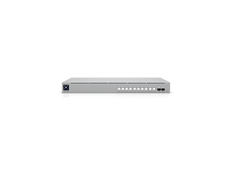 Ubiquiti USW-Pro-XG-10-PoE, Etherlighting PoE+++ Switch, Layer 3, 10x10 GbE, 2x10G SFP+ Ports (400W)